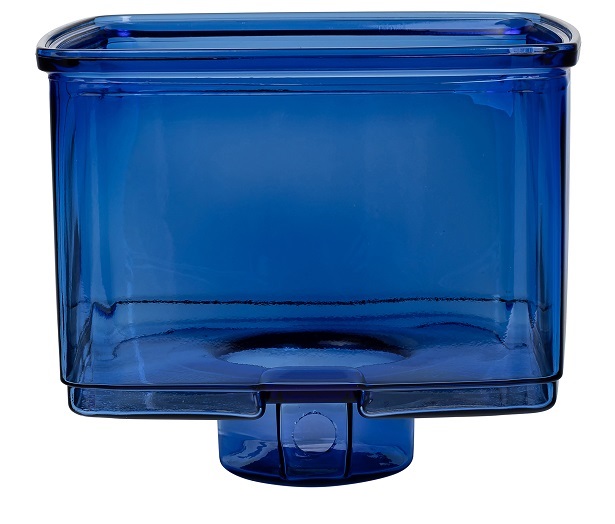 Afbeelding van een glazen tank voor een Aqualine Neos waterfilter systeem
